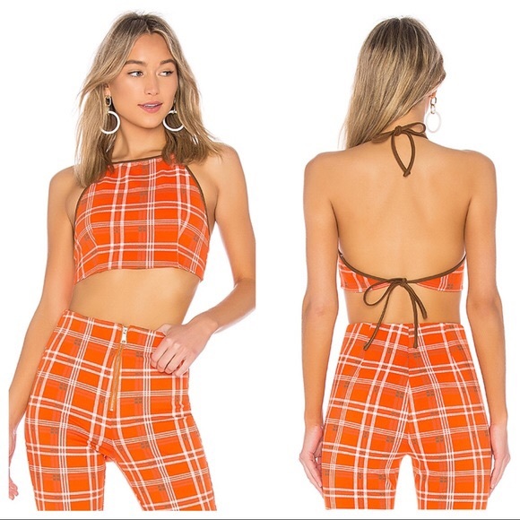 I.AM.GIA Tops - I.AM.GIA Polaris Halter Top in Orange Sz M NWOT